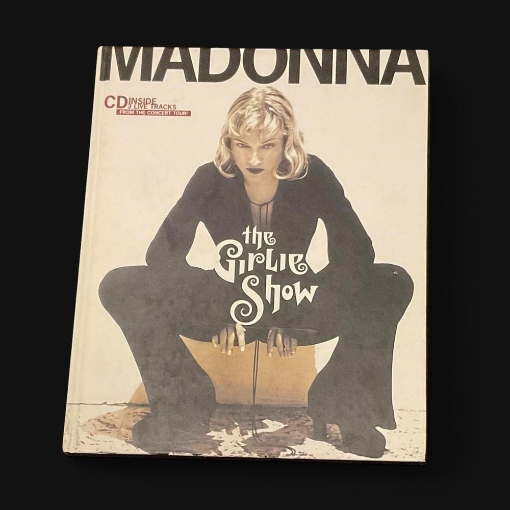 Hardcover Madonna 'The Girlie Show' Coffee Table Tour Book comes with live CD